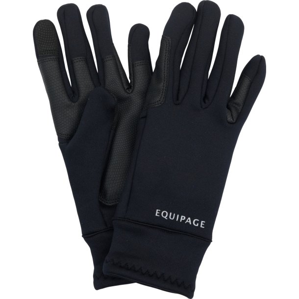 Equipage Woodlands Vinterridehandsker - Sort