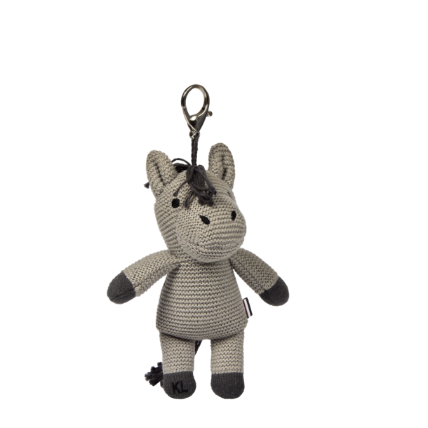 Monty Strikket Heste Bamse - Grey