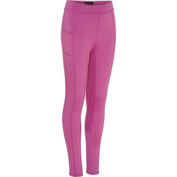 Equipage Sophia vinterridetights til b�rn, fullgrip - Radiant Orchid