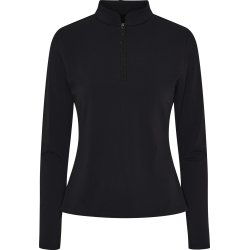 Vinica ridebluse med half-zip - Sort