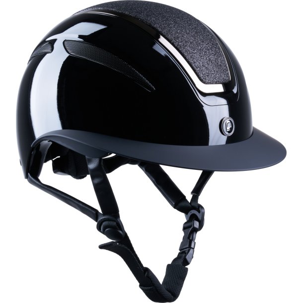 Equipage Guardian Ridehjelm Glossy, Glitter top - Sort Blank