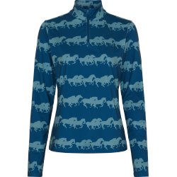 Equipage Montana Lang�rmet Tr�je, Half Zip - Majolica Blue