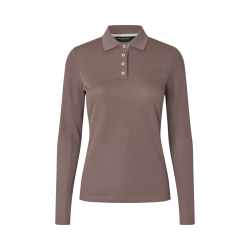 KLAmy Lang�rmet Poloskjorte til Dame - Brown Iron