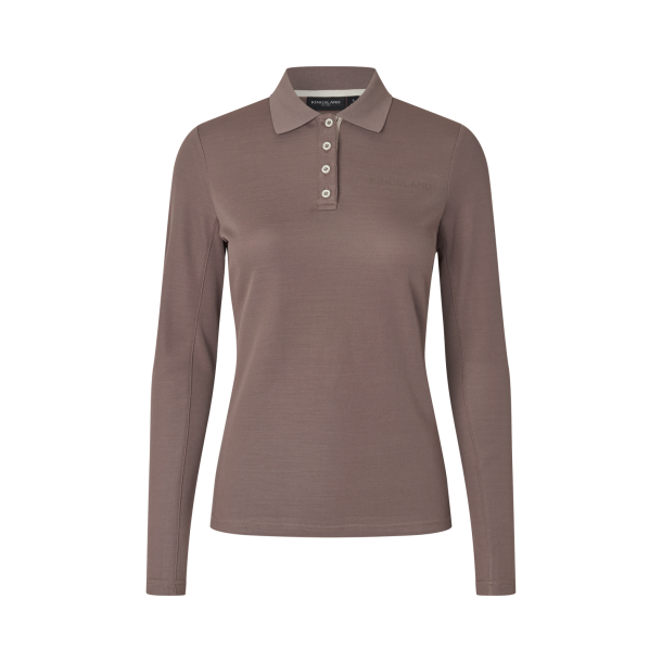 KLAmy Lang�rmet Poloskjorte til Dame - Brown Iron