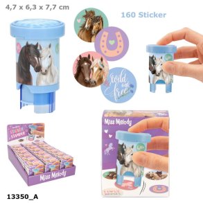 MISS MELODY Klistermrkestempel