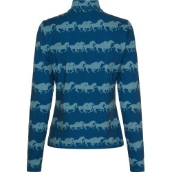 Equipage Montana Lang�rmet Tr�je, Half Zip - Majolica Blue