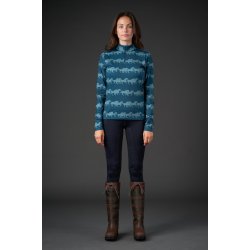 Equipage Montana Lang�rmet Tr�je, Half Zip - Majolica Blue