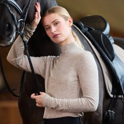 KLAbigail Turtleneck Strik - Beige Melange