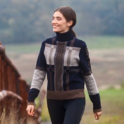 KLArin Strikket Rullekrave - Navy