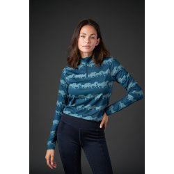 Equipage Montana Lang�rmet Tr�je, Half Zip - Majolica Blue
