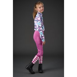 Equipage Sophia vinterridetights til b�rn, fullgrip - Radiant Orchid