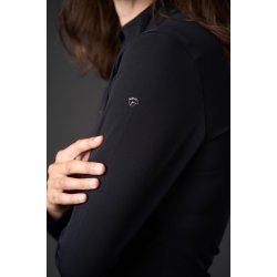 Vinica ridebluse med half-zip - Sort