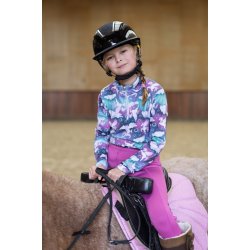 Equipage Sophia vinterridetights til b�rn, fullgrip - Radiant Orchid