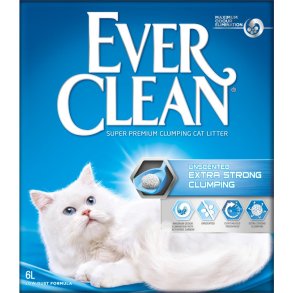 EVER CLEAN Extra Strength kattegrus. Duftfri. 6L