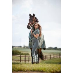 EQUIPAGE HASTY T-shirt med  lynls. Forest