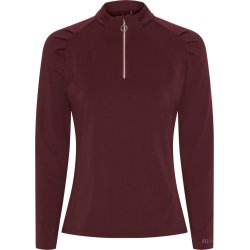 EQUIPAGE JEMMA langrmet half-zip T-shirt. Wine