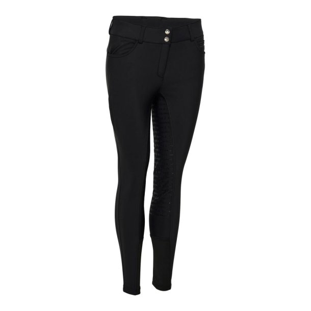 EQUIPAGE JANET softshell ridebukser med fullgrip. Sort