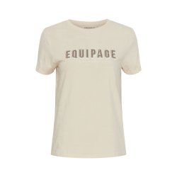 EQUIPAGE KYLIE Kortrmet T-shirt. Sandfarvet