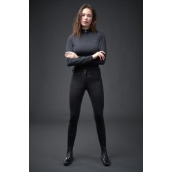 EQUIPAGE LEONI Ridebukser med fuld grip. Sort