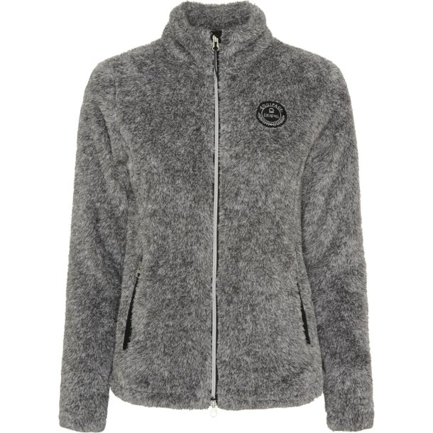 EQUIPAGE MILES Teddy fleecetrje med lynls. Gr melange