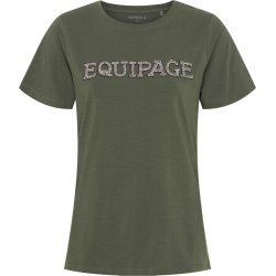 EQUIPAGE MELINA Kortrmet T-shirt. Forest