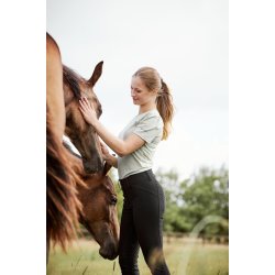 EQUIPAGE MARA Kortrmet T-shirt. Sage Green