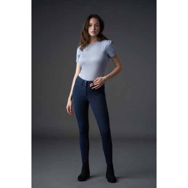 EQUIPAGE MARA Kortrmet T-shirt. Jacaranda Blue