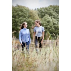 EQUIPAGE MARA Kortrmet T-shirt. Jacaranda Blue