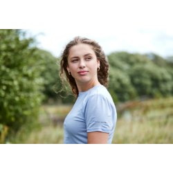 EQUIPAGE MARA Kortrmet T-shirt. Jacaranda Blue