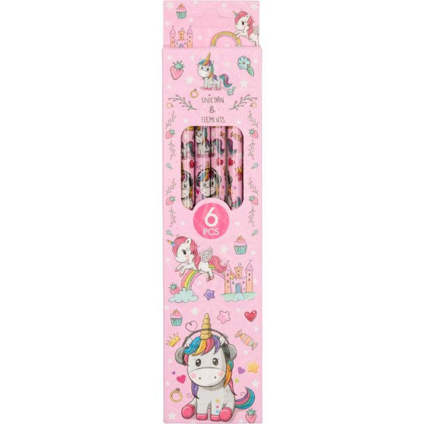 EQUIPAGE KIDS Unicorn blyanter. Pakke med 6