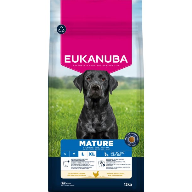 EUKANUBA Mature. Stor race. Kylling. 12kg