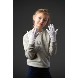 EQUIPAGE TERINA Sommerridehandsker Junior. Hvid