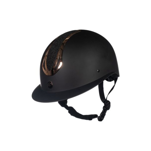 HKM ILLUSION Ridehjelm. Sort/rosegold