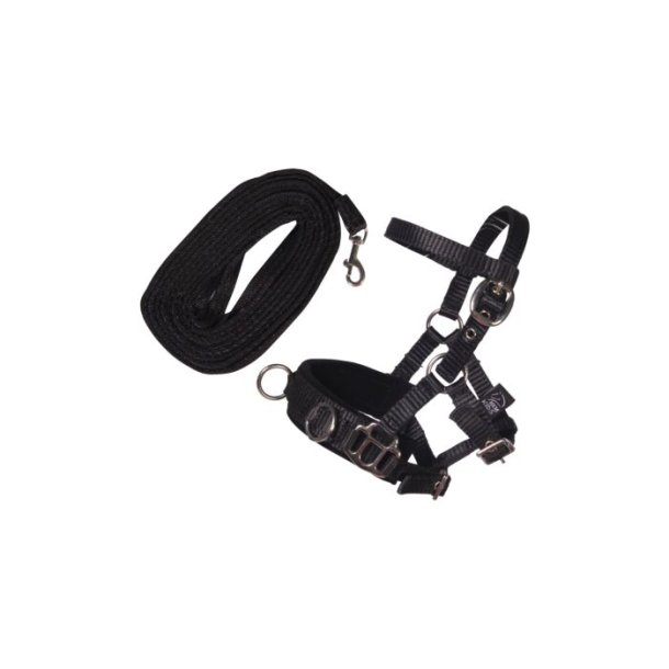 HKM HOBBY HORSE Longeringss�t med tov og kapsun. Sort