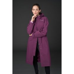 EQUIPAGE HEAVEN Lang regnfrakke. Italian Plum