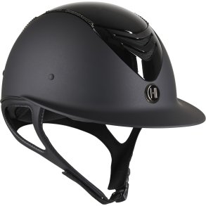 OneK Avance Ridehjelm, Matt Glossy Top Swarowski. Sort