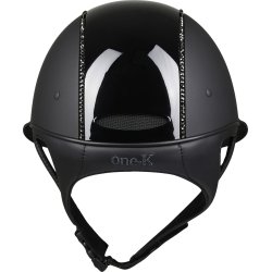 OneK Mips Avanc Ridehjelm. Matt, Glossy Top Swarowski. Sort