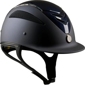 OneK Mips Defender Ridehjelm. Matt, Glossy Top Swarowski. Navy