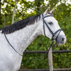 QHP LUXURY Anatomisk trense. Sort