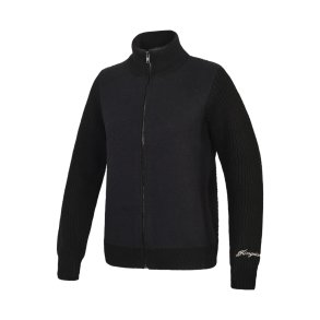 KINGSLAND ANAIAH Strikket cardigan med lynls. Dame. Sort