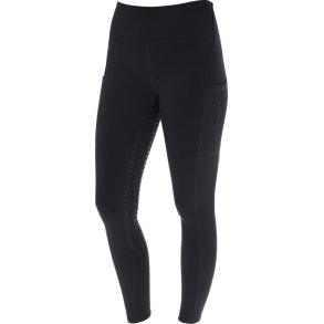 COVALLIERO Junior ridetights med fuld grip. Sort