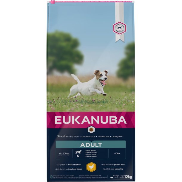 EUKANUBA Adult. Lille race. Kylling. 12kg