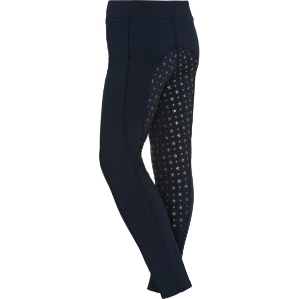 EQUIPAGE MOLLY Glitter ridetights med fuld grip. Navy