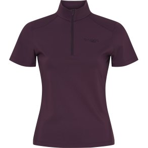 CATAGO THELMA Kortrmet ridebluse. Plum Perfect