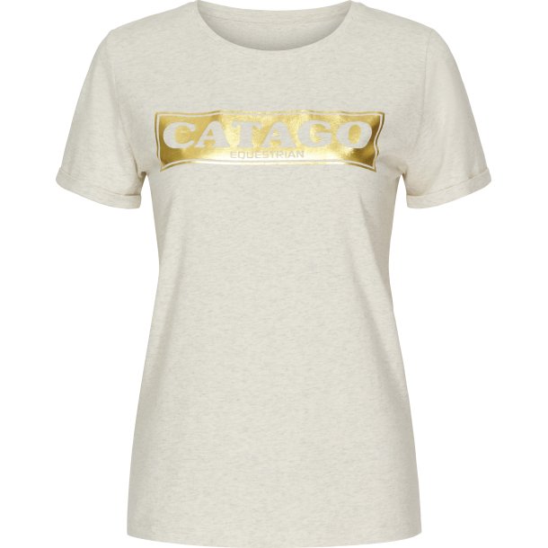 CATAGO TASTE T-shirt. Sandfarvet