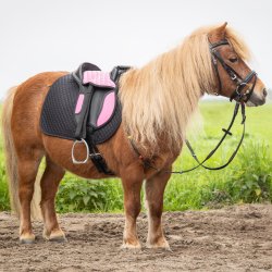 QHP Shetl�ndersadel med tilbeh�r. Pink
