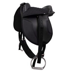 QHP Shetl�ndersadel med tilbeh�r. Sort