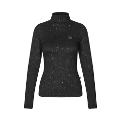 KINGSLAND MICHELA Strikket rullekravetrje. Ladies. Sort