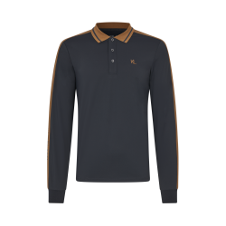 KINGSLAND MARCO Langrmet polo. Navy. Herre