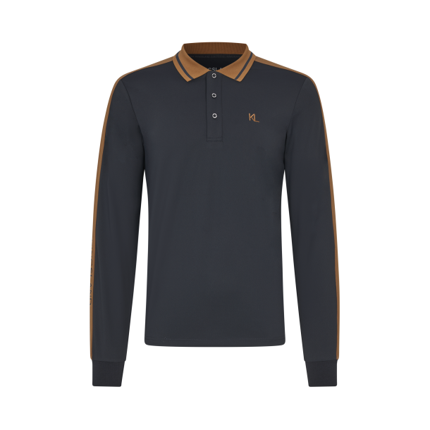 KINGSLAND MARCO Langrmet polo. Navy. Herre